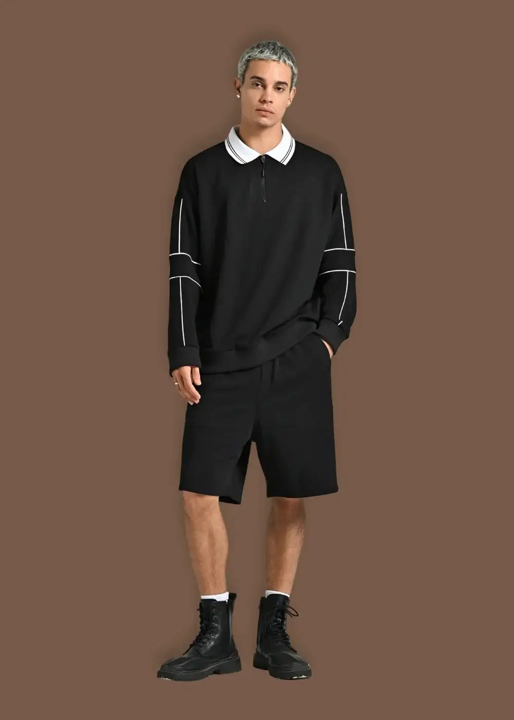 Quần Short Thun Cotton Cao Cấp Mềm Mại The Weekend 021 Đen - YaMe.vn
