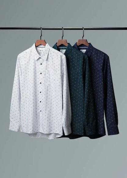Áo Sơ Mi Tay Dài Siêu Mịn Seventy Seven 53 Xanh Lá Đậm - YaMe.vn