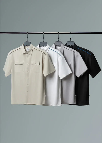 Áo Sơ Mi Tay Ngắn Nhẹ Thoáng Mát The Weekend 036 Đen - YaMe.vn