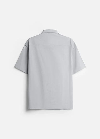Áo Sơ Mi Tay Ngắn Nhẹ Thoáng Mát The Weekend 036 Xám Nhạt - YaMe.vn