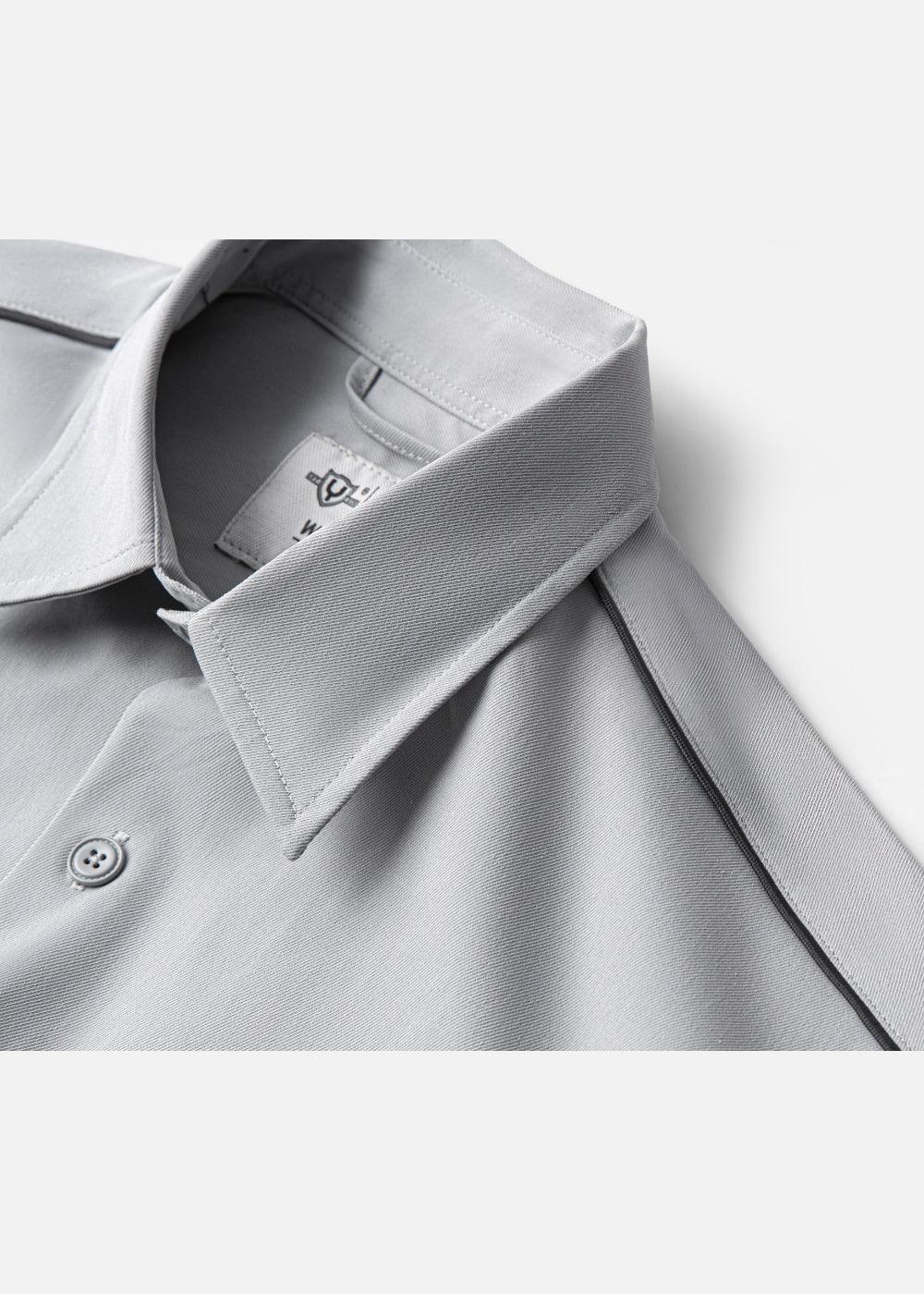 Áo Sơ Mi Tay Ngắn Nhẹ Thoáng Mát The Weekend 036 Xám Nhạt - YaMe.vn