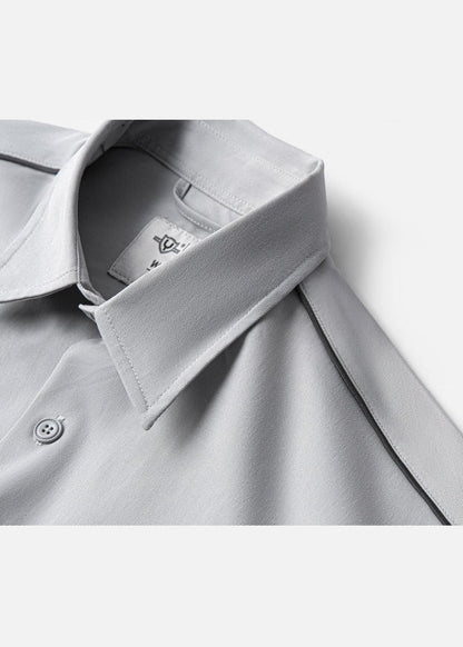 Áo Sơ Mi Tay Ngắn Nhẹ Thoáng Mát The Weekend 036 Xám Nhạt - YaMe.vn