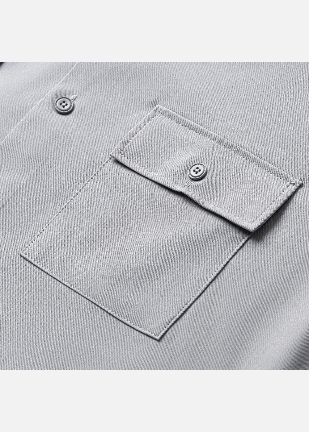 Áo Sơ Mi Tay Ngắn Nhẹ Thoáng Mát The Weekend 036 Xám Nhạt - YaMe.vn
