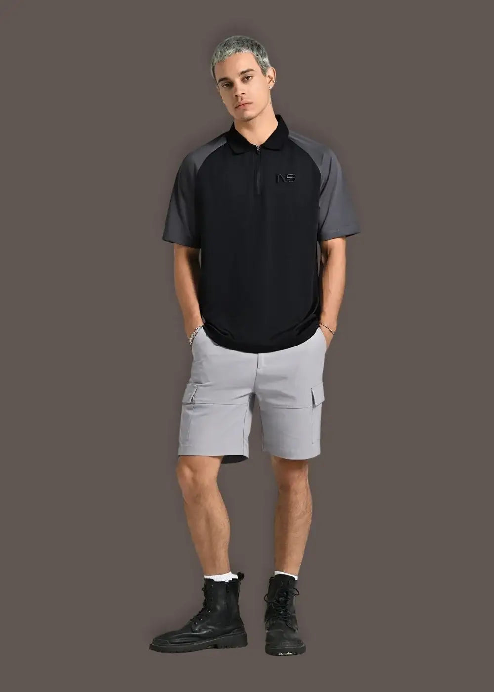 Quần Short Cargo Ít Nhăn No Style M216 Xám - YaMe.vn