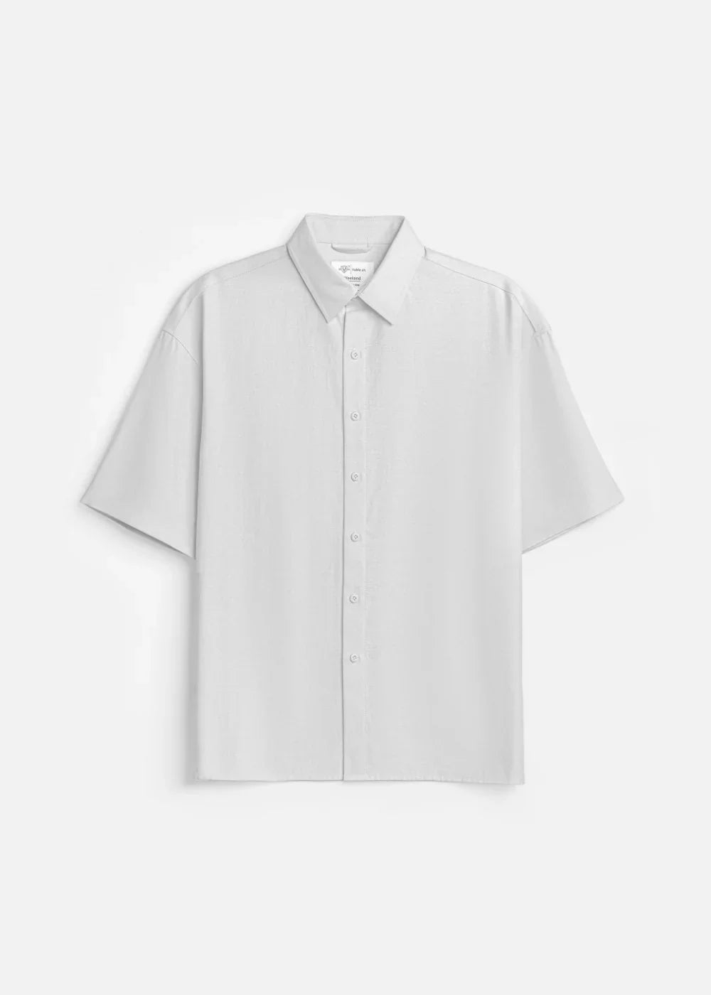 Áo Sơ Mi Tay Ngắn Thoáng Khí Ít Nhăn The Weekend 029 Xám Nhạt - YaMe.vn