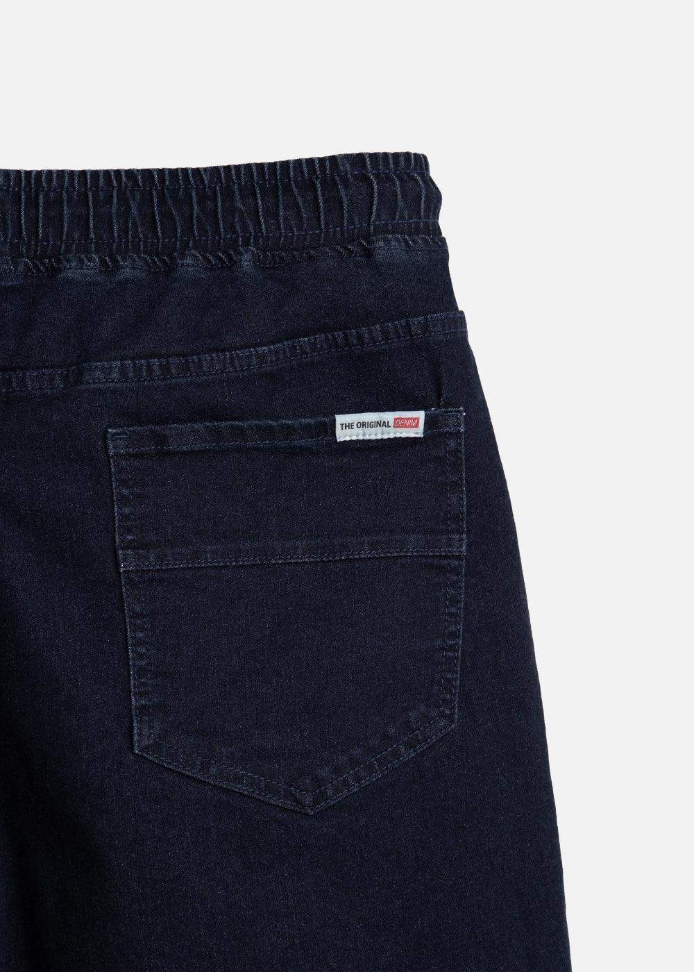 Quần Short Jean Lưng Thun Dễ Chịu The Original M041 Xanh Dương Đậm - YaMe.vn