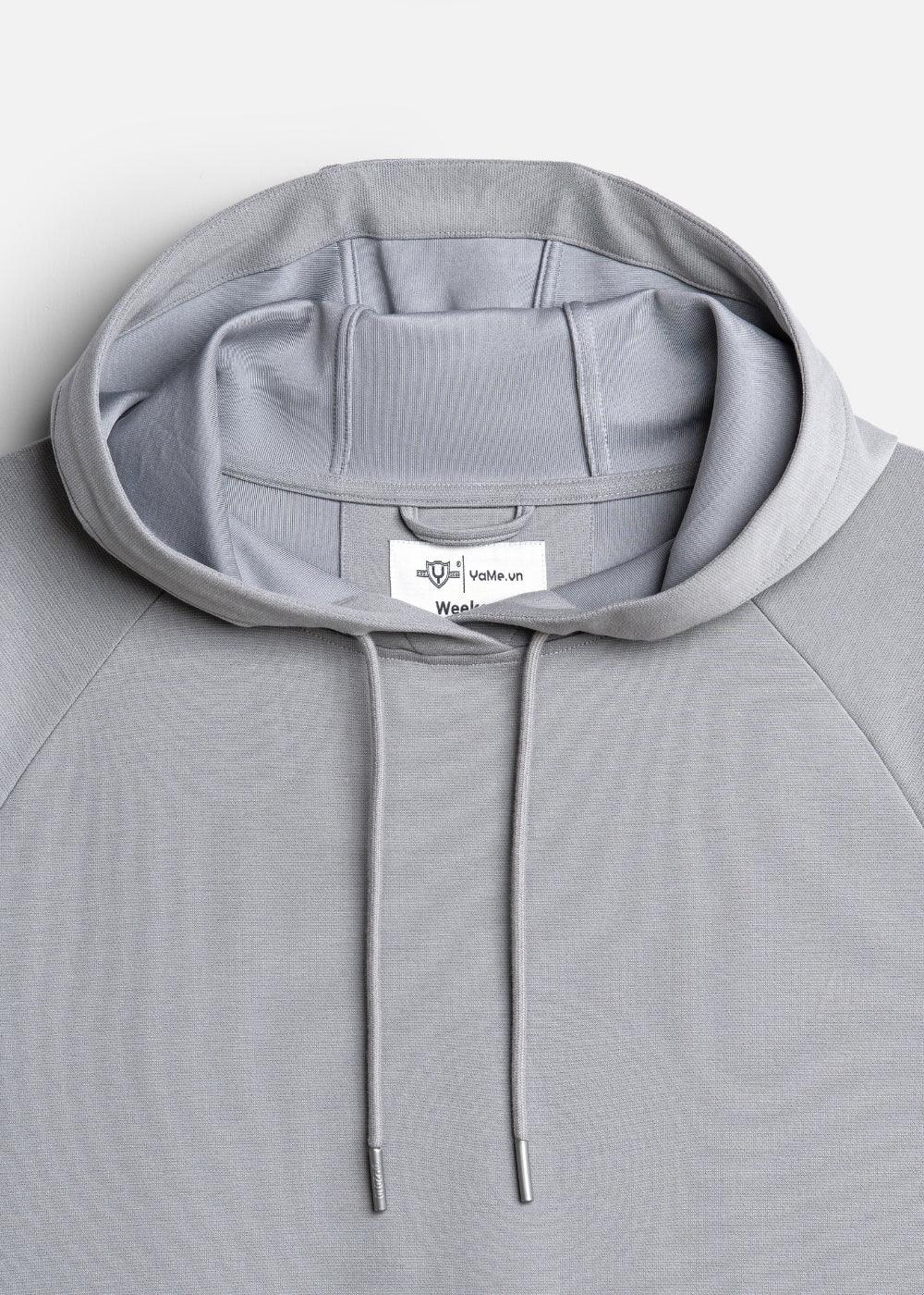 Áo Khoác Hoodie Mịn Mát Ít Nhăn The Minimalist 024 Xám Nhạt - YaMe.vn