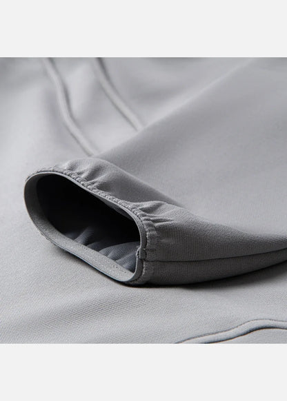 Áo Khoác Hoodie Mịn Mát Ít Nhăn The Minimalist 024 Xám Nhạt - YaMe.vn