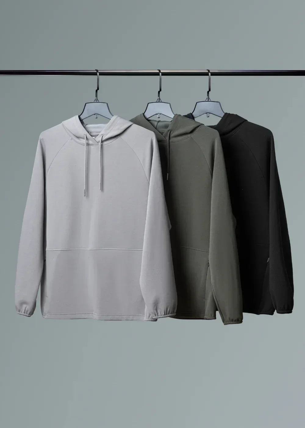 Áo Khoác Hoodie Mịn Mát Ít Nhăn The Minimalist 024 Đen - YaMe.vn
