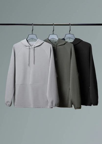 Áo Khoác Hoodie Mịn Mát Ít Nhăn The Minimalist 024 Đen - YaMe.vn
