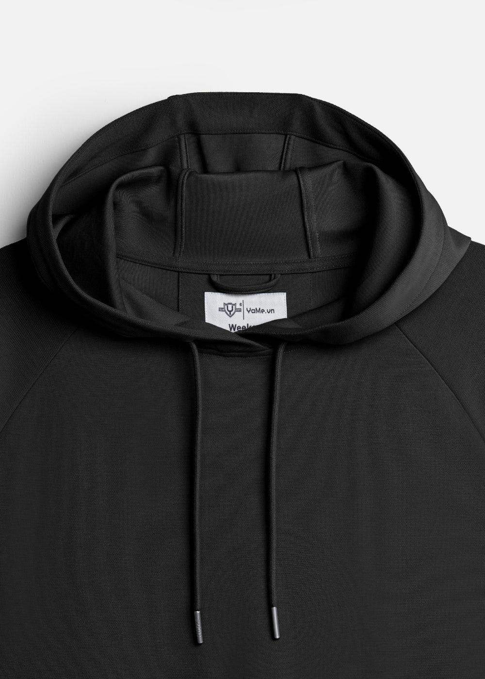 Áo Khoác Hoodie Mịn Mát Ít Nhăn The Minimalist 024 Đen - YaMe.vn