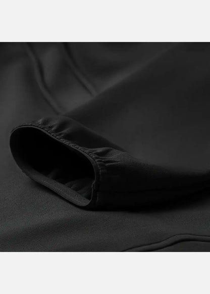 Áo Khoác Hoodie Mịn Mát Ít Nhăn The Minimalist 024 Đen - YaMe.vn