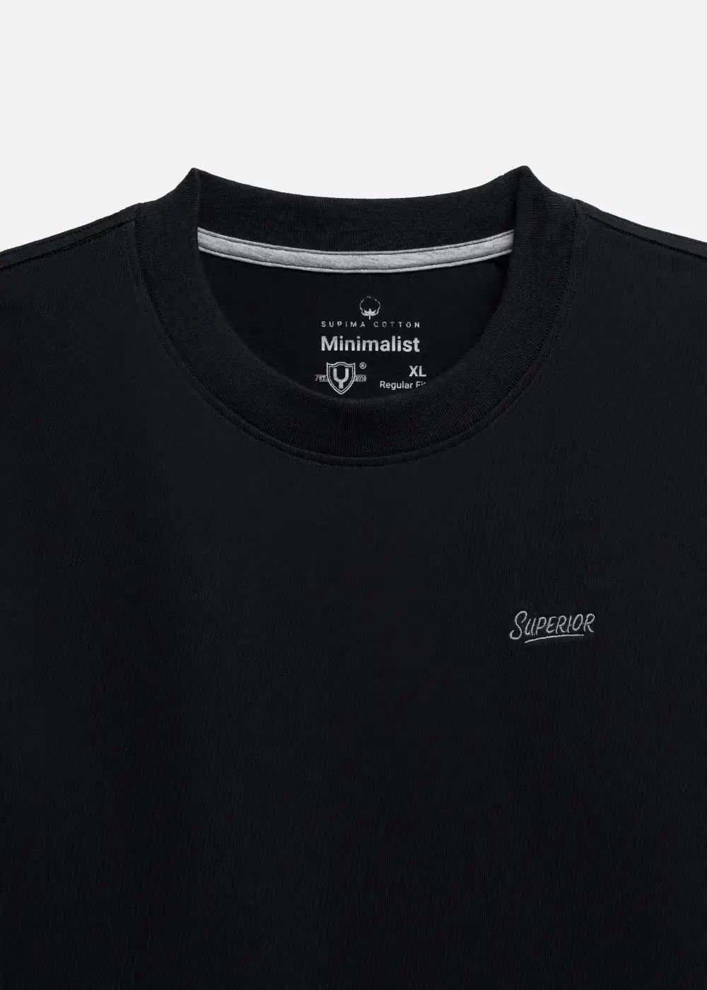 Áo Thun Supima Cotton Thượng Hạng The Minimalist 014 Đen - YaMe.vn