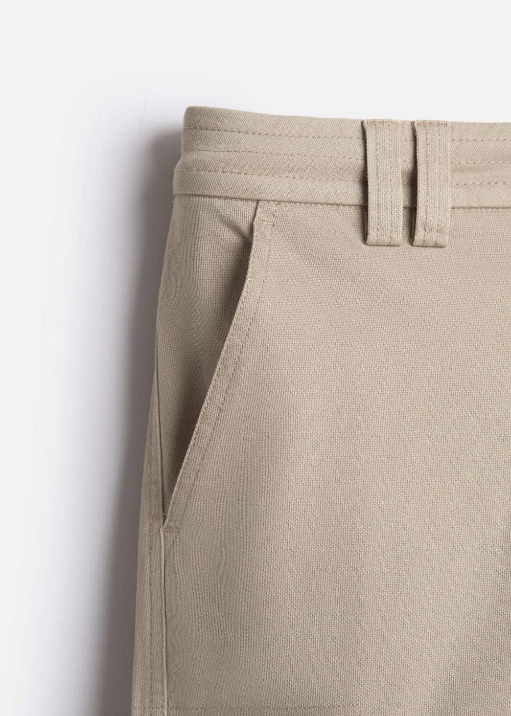 Quần Short Cargo Kaki Bền Co Giãn No Style M217 Nâu Nhạt - YaMe.vn