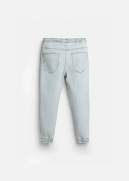 Quần Jeans Jogger Mềm Co Giãn The Original M037 Xanh Dương Nhạt - YaMe.vn
