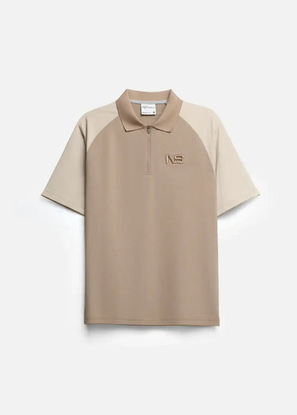 Áo Polo Raglan Pique Co Giãn No Style M218 Nâu Be - YaMe.vn