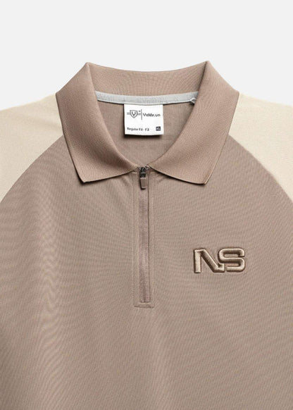 Áo Polo Raglan Pique Co Giãn No Style M218 Nâu Be - YaMe.vn