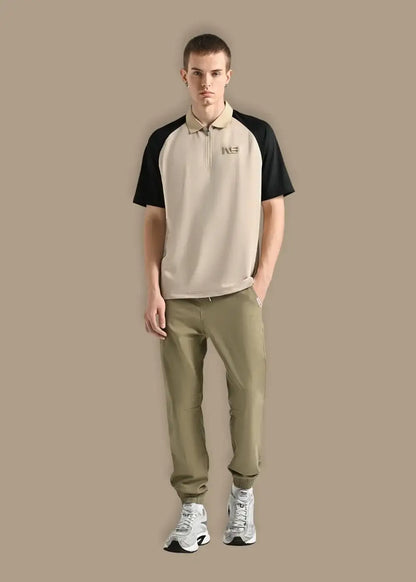 Áo Polo Raglan Pique Co Giãn No Style M218 Be Đen - YaMe.vn