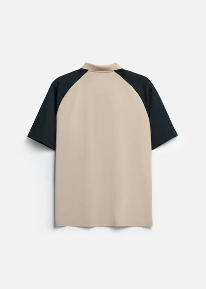 Áo Polo Raglan Pique Co Giãn No Style M218 Be Đen - YaMe.vn