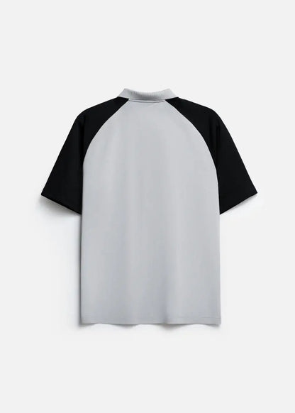 Áo Polo Raglan Pique Co Giãn No Style M218 Xám Đen - YaMe.vn