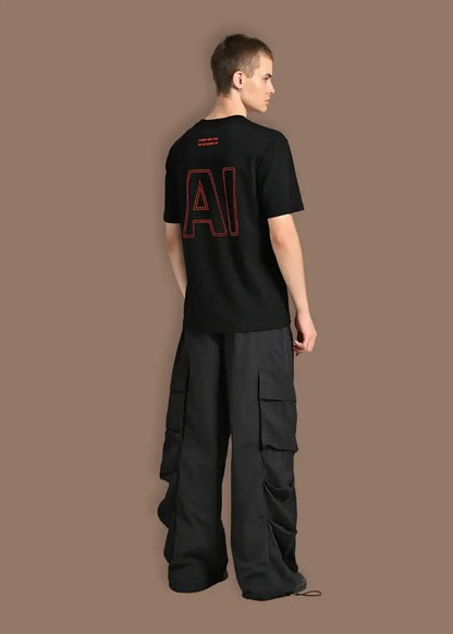 Áo Thun Neon AI No Style M205 Đen - YaMe.vn