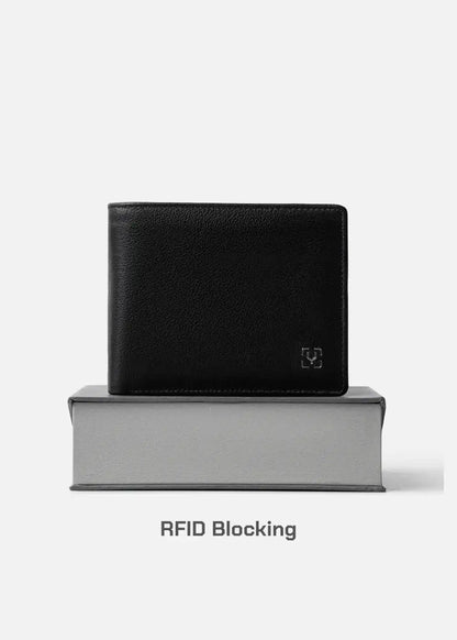 Ví Ngang Công Sở Da Ý Công Nghệ RFID Chống Trộm Tài Lộc 04 Đen - YaMe.vn
