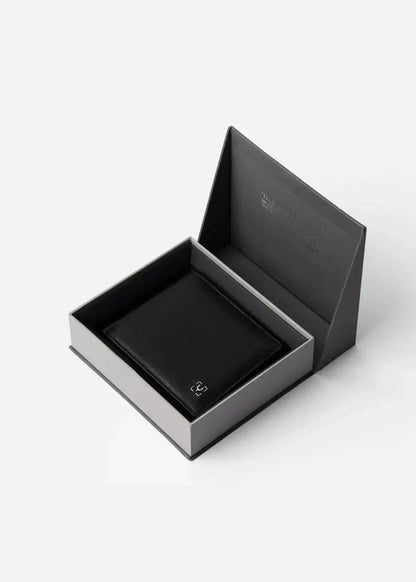 Ví Ngang Công Sở Da Ý Công Nghệ RFID Chống Trộm Tài Lộc 04 Đen - YaMe.vn