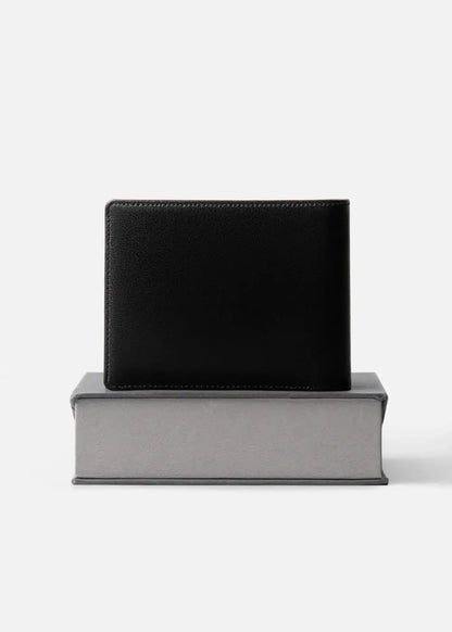 Ví Ngang Công Sở Da Ý Công Nghệ RFID Chống Trộm Tài Lộc 05 Đen - YaMe.vn