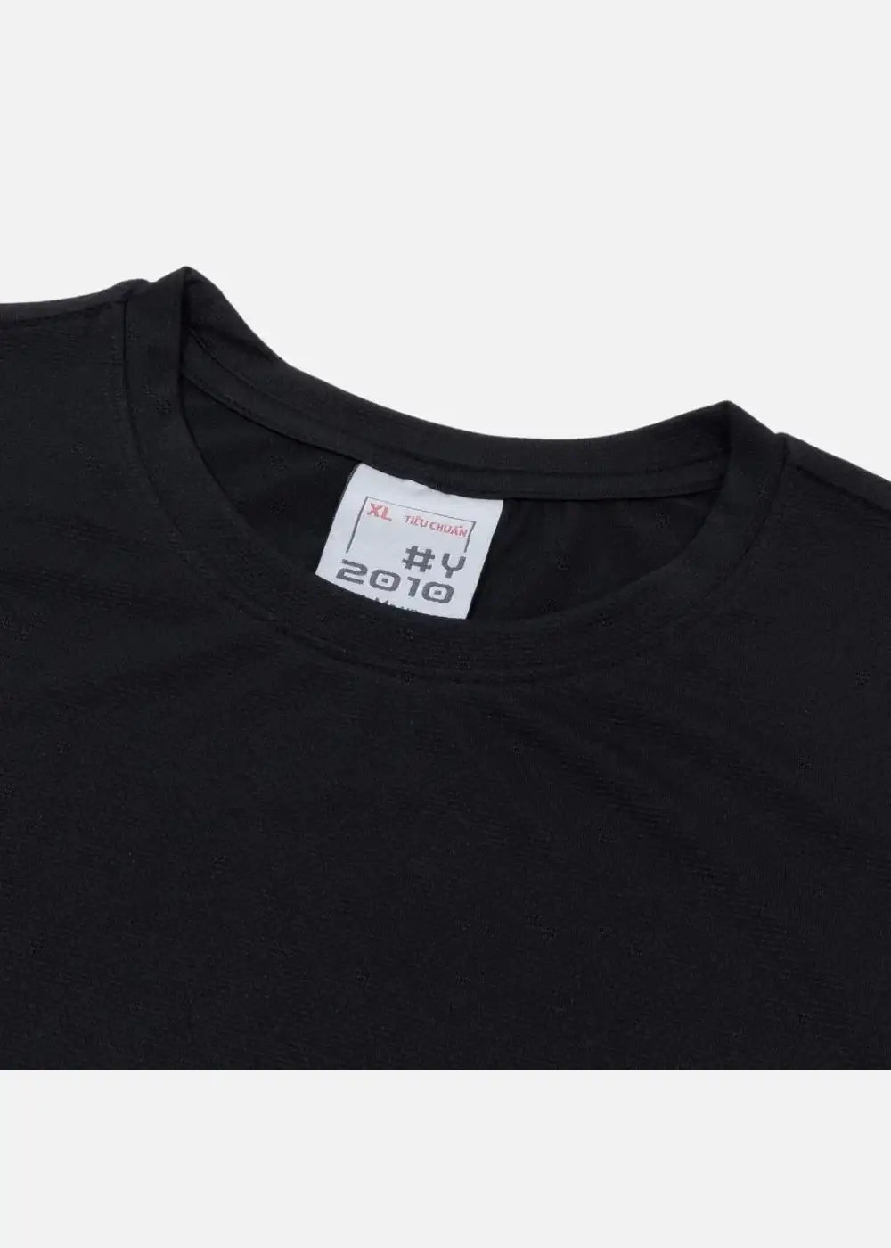 Áo Thun Cổ Tròn Tay Ngắn Pique Ít Nhăn Dáng Vừa Non Branded 46 Đen - YaMe.vn