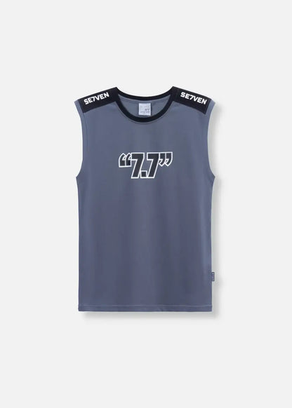 Áo Thun 3 Lỗ Cotton Thoáng Khí Seventy Seven 14 Xám Đậm - YaMe.vn