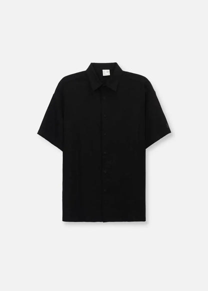 Áo Sơ Mi Hiệu Ứng Linen Ít Nhăn No Style M117 Đen - YaMe.vn