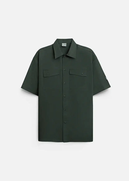 Áo Sơ Mi Tay Ngắn No Style M150 Xanh Lá Đậm - YaMe.vn