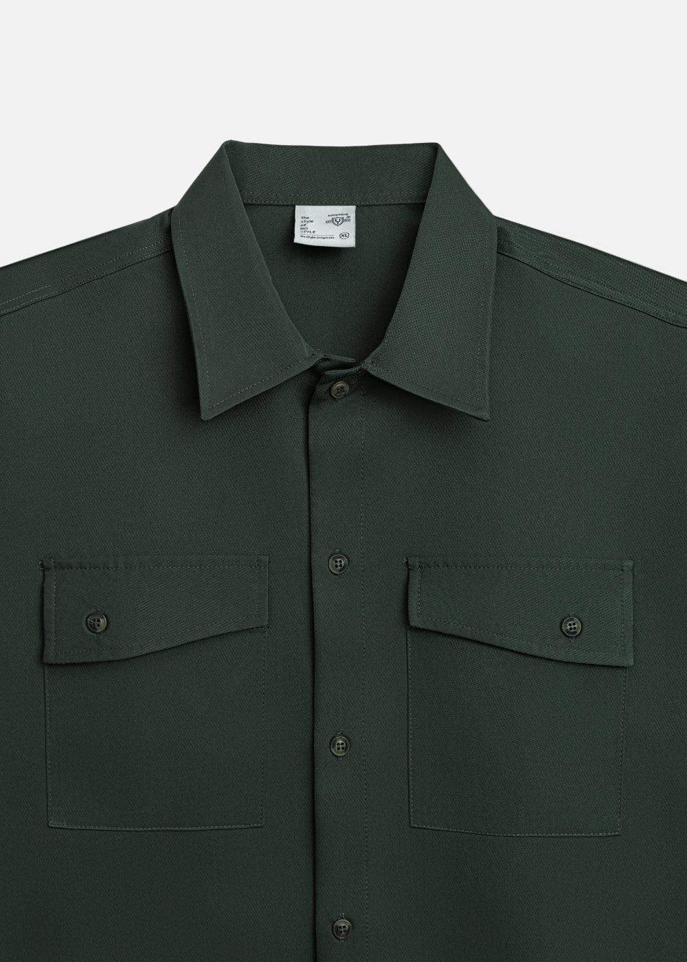 Áo Sơ Mi Tay Ngắn No Style M150 Xanh Lá Đậm - YaMe.vn