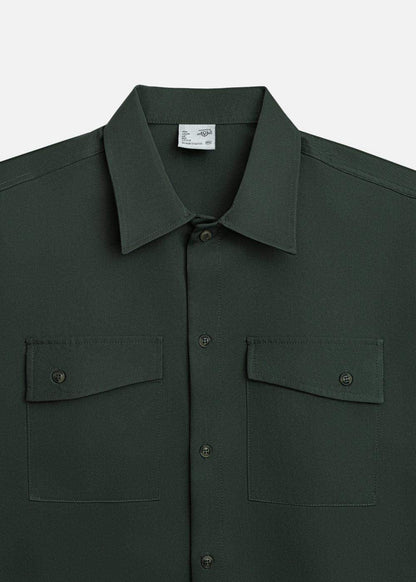 Áo Sơ Mi Tay Ngắn No Style M150 Xanh Lá Đậm - YaMe.vn
