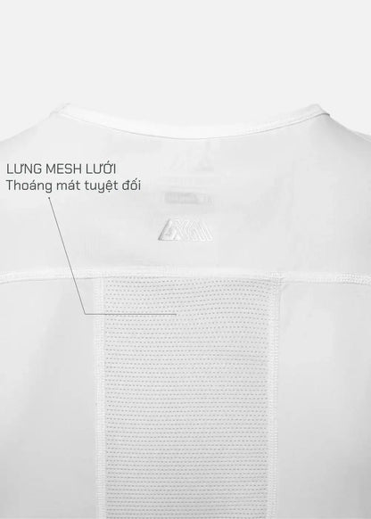 Áo Thun 3 Lỗ Thể Thao Ultra Stretch The Trainer 011 Trắng - YaMe.vn