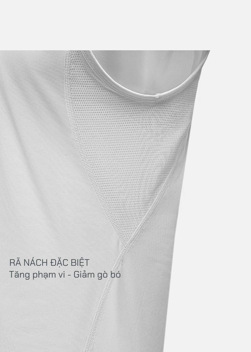Áo Thun 3 Lỗ Thể Thao Ultra Stretch The Trainer 011 Trắng - YaMe.vn