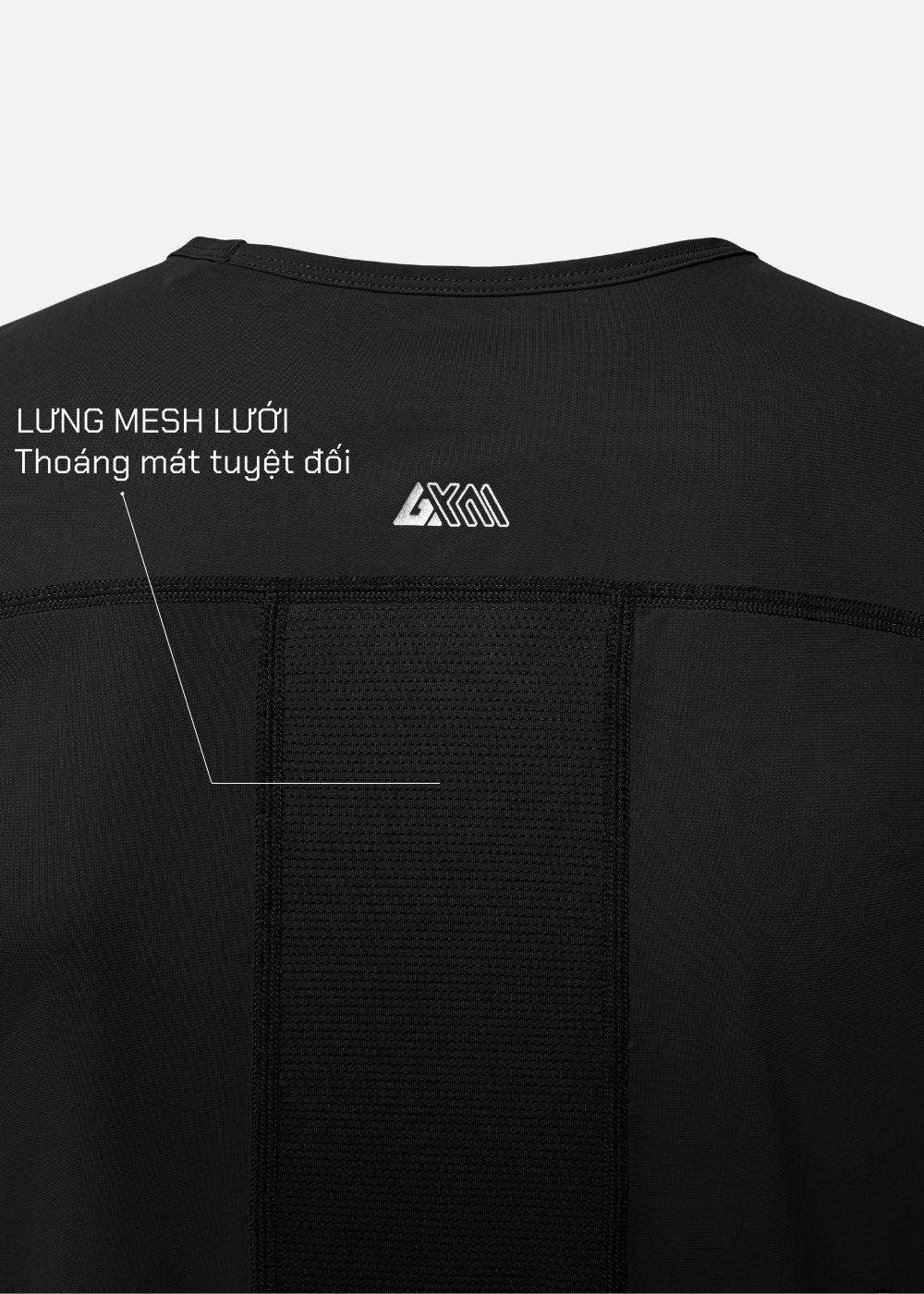 Áo Thun 3 Lỗ Thể Thao Ultra Stretch The Trainer 011 Đen - YaMe.vn