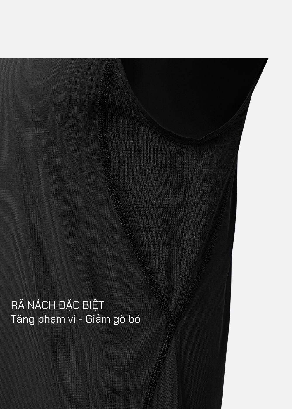Áo Thun 3 Lỗ Thể Thao Ultra Stretch The Trainer 011 Đen - YaMe.vn