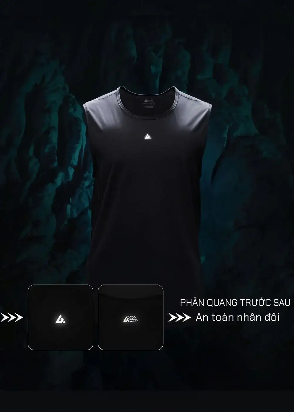 Áo Thun 3 Lỗ Thể Thao Ultra Stretch The Trainer 011 Xám Đậm - YaMe.vn