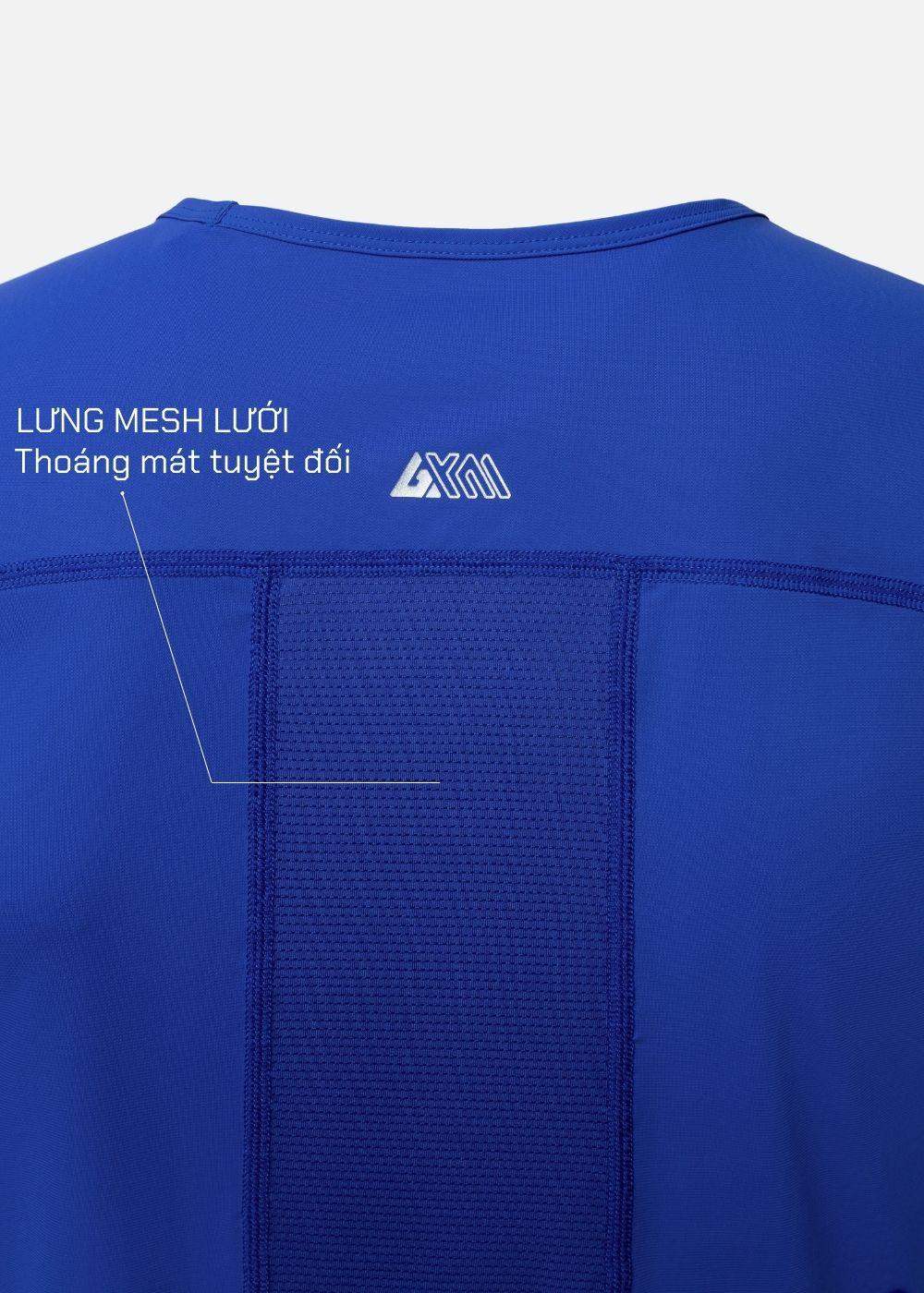 Áo Thun 3 Lỗ Thể Thao Ultra Stretch The Trainer 011 Xanh Dương - YaMe.vn