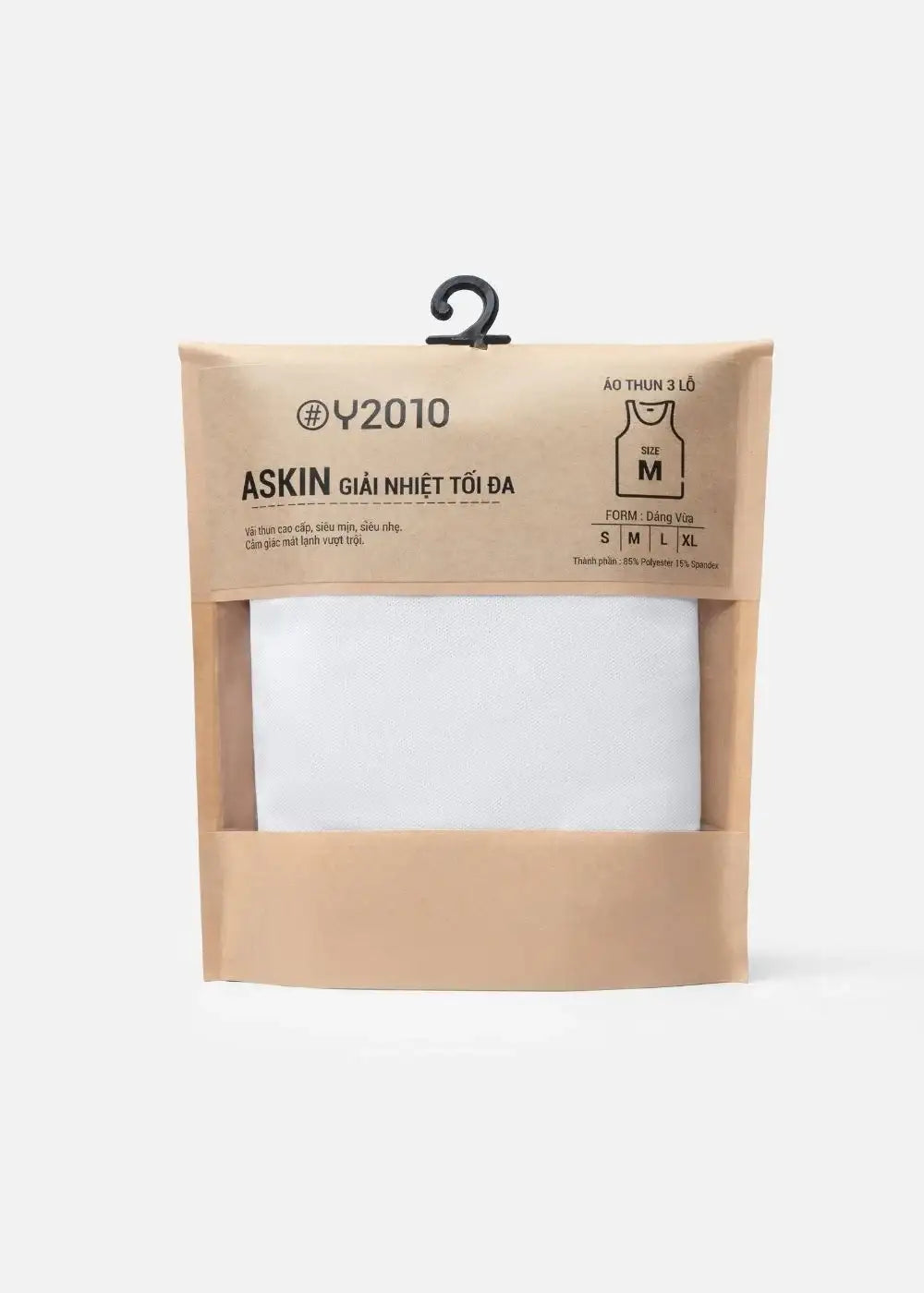 Áo Thun 3 Lỗ ASKIN Giải Nhiệt The HomeBody AT001 Trắng - YaMe.vn