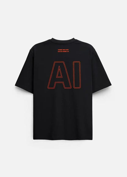 Áo Thun Neon AI No Style M205 Đen - YaMe.vn