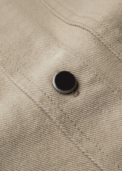 Áo Sơ Mi Tay Ngắn Dáng Giấu Bụng DurableTex™ Vải Dày Dặn Đứng Form Multi Color Jean 003 Màu Nâu Nhạt Dáng Rộng Rãi F4