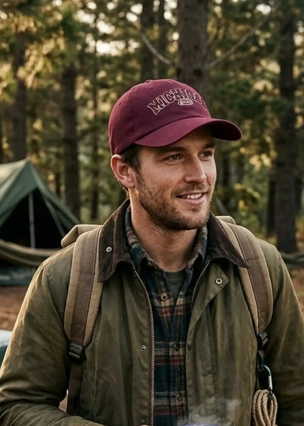 Nón Dad Hat Kaki Bền Bỉ MICHIGAN NS 142 Đỏ Đậm