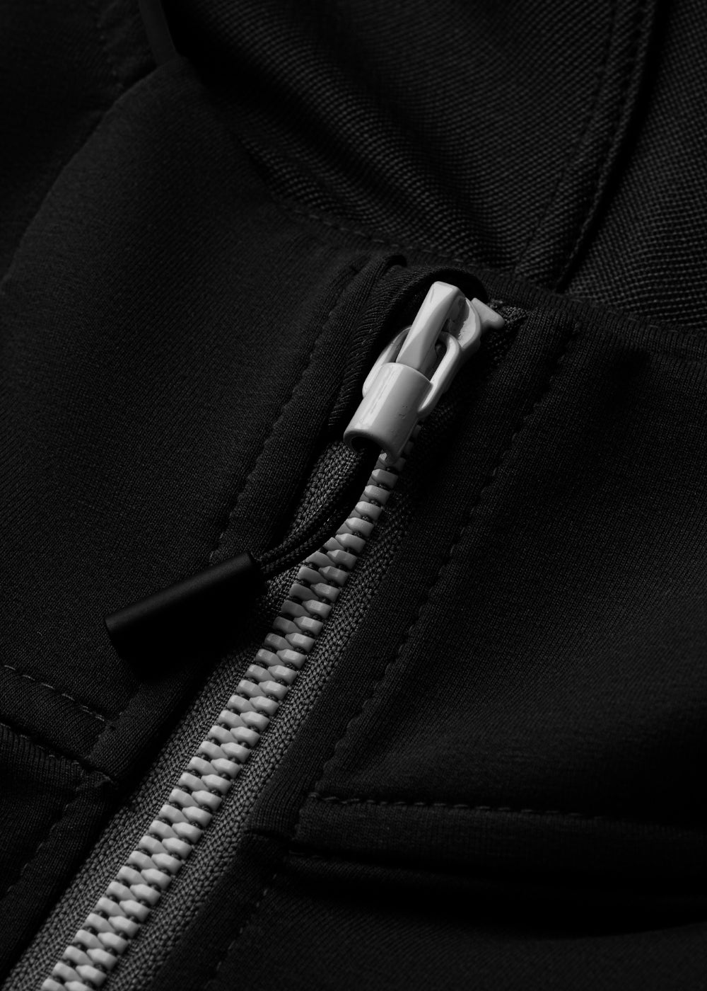 Áo Khoác Parka Anti-UV™ Xỏ Ngón Bảo Vệ Mu Bàn Tay Chống Nắng UPF 50+ Non Branded 048 Màu Đen Dáng Ôm Vừa F2