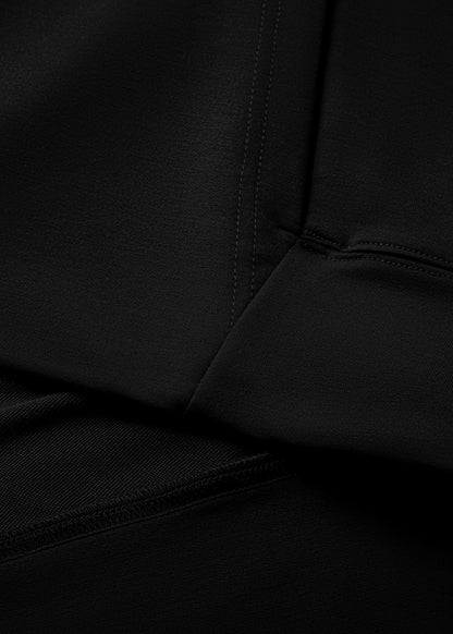 Áo Khoác Parka Anti-UV™ Xỏ Ngón Bảo Vệ Mu Bàn Tay Chống Nắng UPF 50+ Non Branded 048 Màu Đen Dáng Ôm Vừa F2