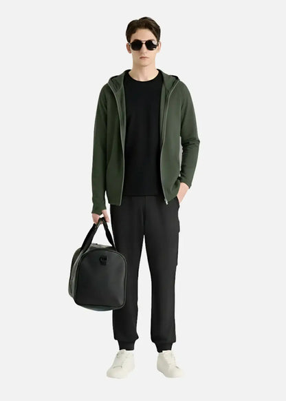 Áo Khoác Parka Anti-UV™ Xỏ Ngón Bảo Vệ Mu Bàn Tay Chống Nắng UPF 50+ Non Branded 048 Màu Xanh Lá Đậm Dáng Ôm Vừa F2