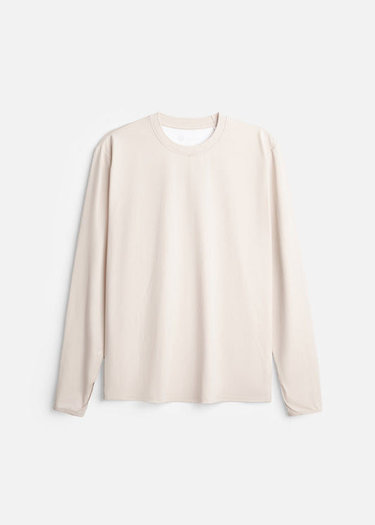 Áo Thun Tay FlexFit™ Co Giãn Tốt Khoe Dáng Khỏe Khoắn Non Branded 049 Màu Be Dáng Ôm Vừa F2