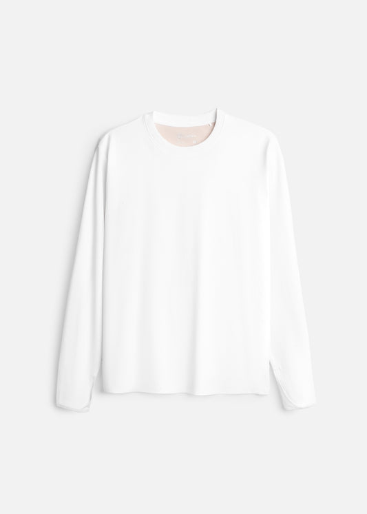 Áo Thun Tay FlexFit™ Co Giãn Tốt Khoe Dáng Khỏe Khoắn Non Branded 049 Màu Trắng Dáng Ôm Vừa F2