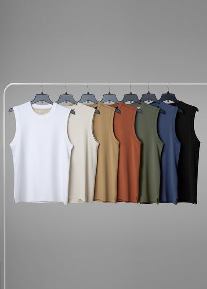 Áo 3 Lỗ Tôn Dáng FlexFit™ Cotton Mềm Mướt Co Giãn Đa Chiều Non Branded 051 Màu Trắng Dáng Ôm Vừa F2